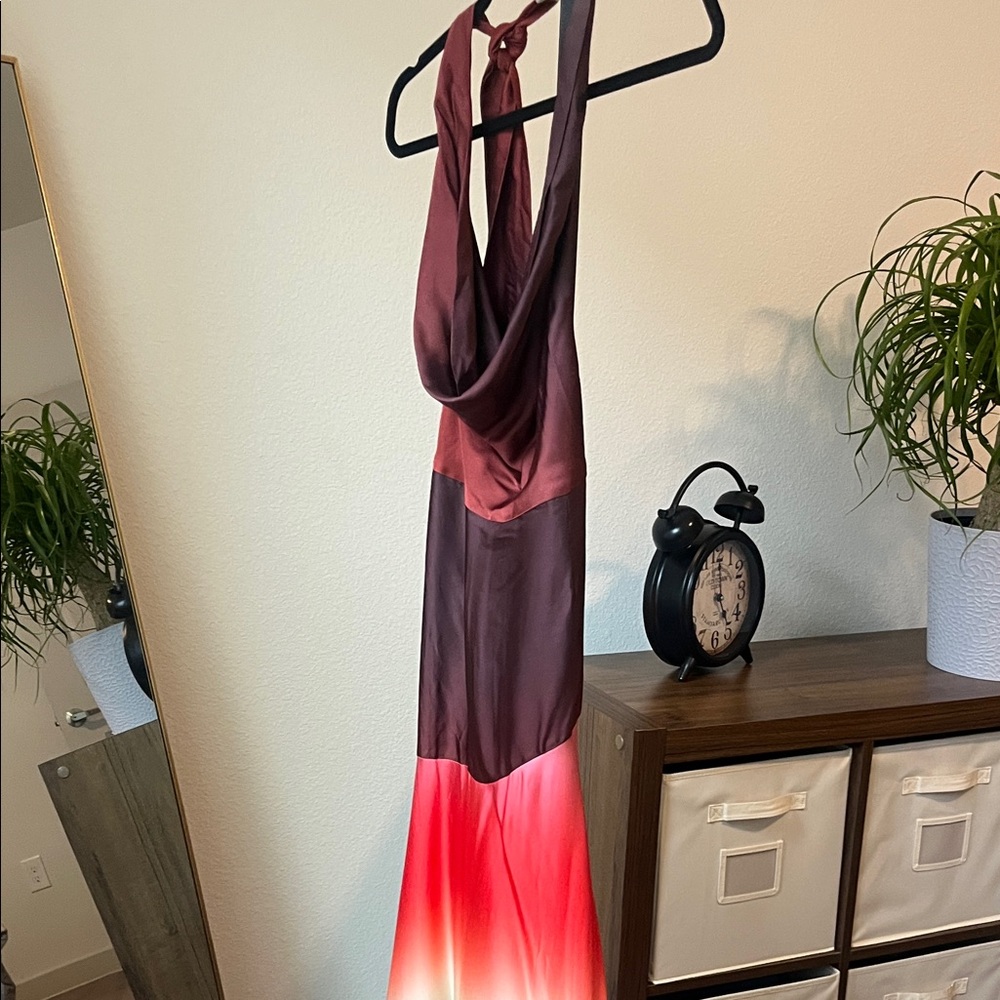 ZHADERE Backless Multi Color Halter Maxi Dress - Picture 6 of 12